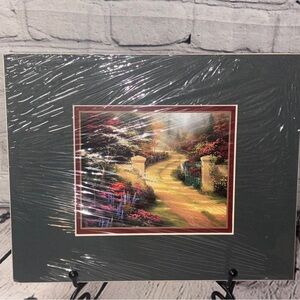 2006 “Spring Gate” Thomas Kinkade 8x10 matted print with COA sealed new
